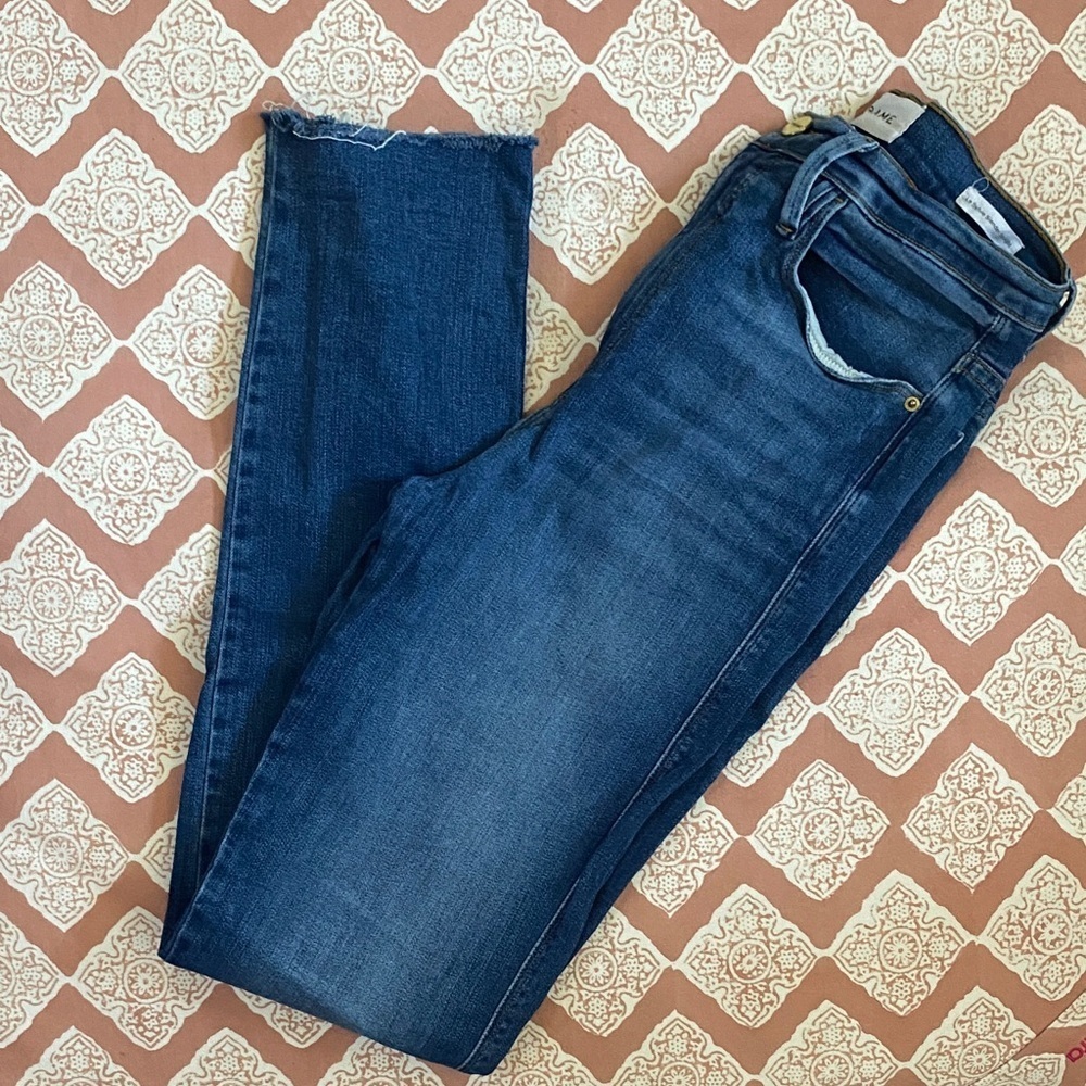 Frame Denim Women's Dark Blue Ankle Jeans Le Sylvie slender straight size 28 - Picture 8 of 8
